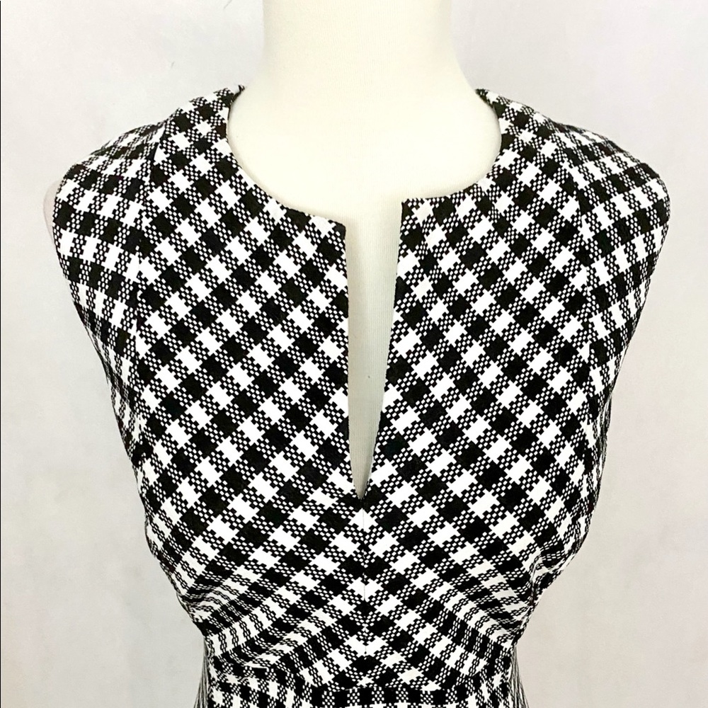 Calvin Klein Sleeveless Houndstooth Pattern Dress - image 4
